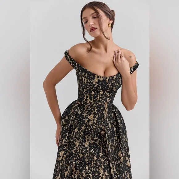 House of CB Charming - off the shoulder cocktail dress size small - Picture 7 of 15